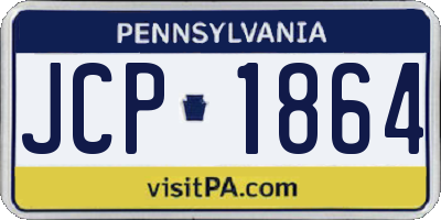 PA license plate JCP1864