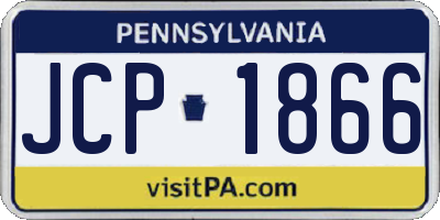 PA license plate JCP1866