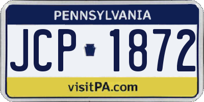 PA license plate JCP1872
