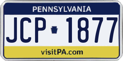 PA license plate JCP1877