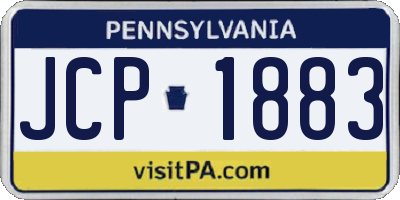 PA license plate JCP1883
