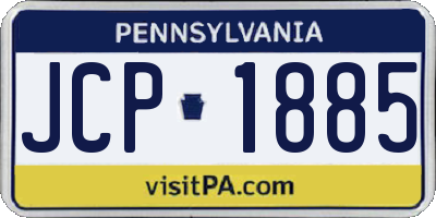 PA license plate JCP1885