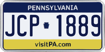 PA license plate JCP1889