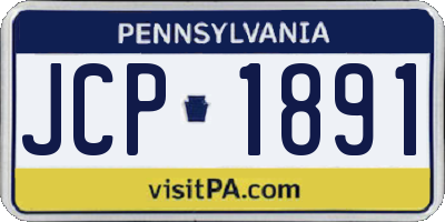 PA license plate JCP1891