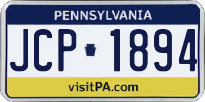 PA license plate JCP1894