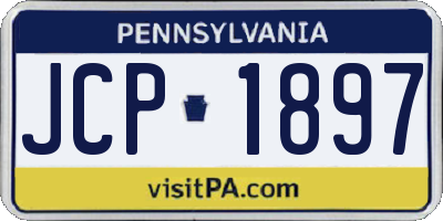 PA license plate JCP1897