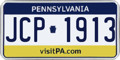 PA license plate JCP1913