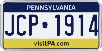 PA license plate JCP1914