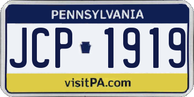 PA license plate JCP1919