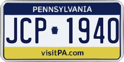 PA license plate JCP1940