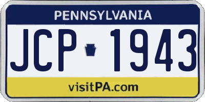PA license plate JCP1943