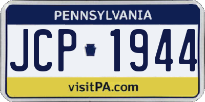 PA license plate JCP1944