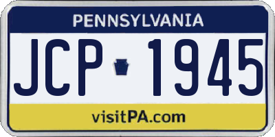 PA license plate JCP1945