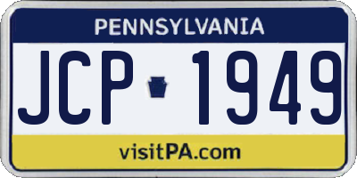 PA license plate JCP1949