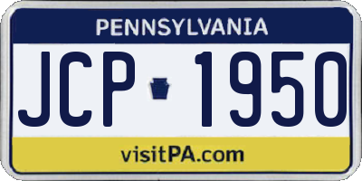 PA license plate JCP1950