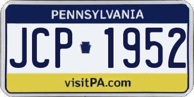 PA license plate JCP1952