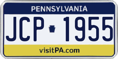 PA license plate JCP1955