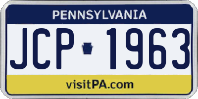 PA license plate JCP1963