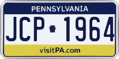 PA license plate JCP1964