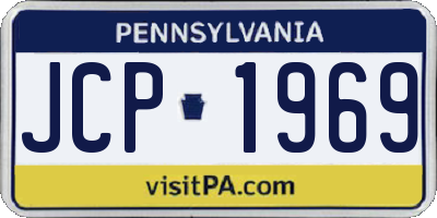 PA license plate JCP1969