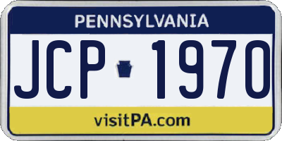 PA license plate JCP1970