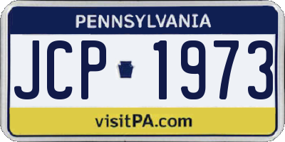 PA license plate JCP1973