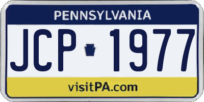 PA license plate JCP1977