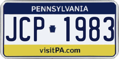 PA license plate JCP1983