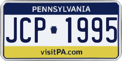 PA license plate JCP1995