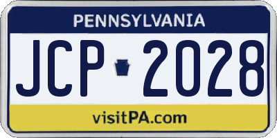 PA license plate JCP2028