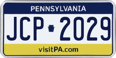 PA license plate JCP2029