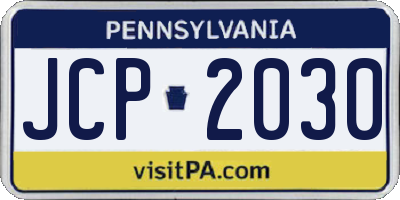 PA license plate JCP2030