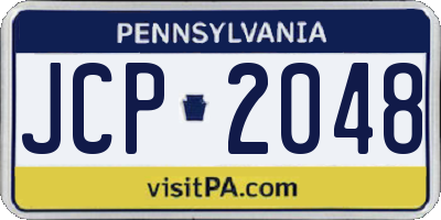 PA license plate JCP2048