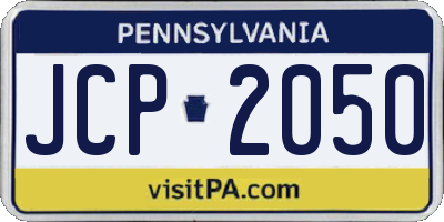 PA license plate JCP2050