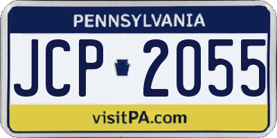 PA license plate JCP2055