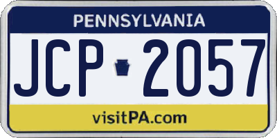 PA license plate JCP2057
