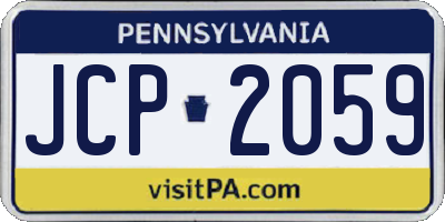 PA license plate JCP2059