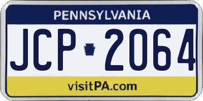PA license plate JCP2064