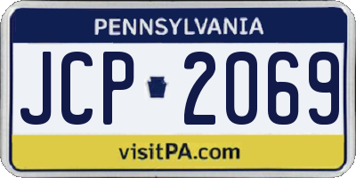 PA license plate JCP2069