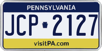 PA license plate JCP2127