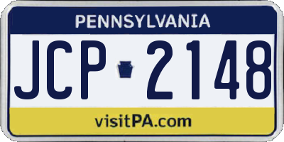 PA license plate JCP2148