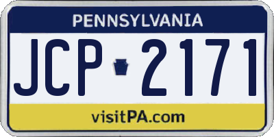 PA license plate JCP2171