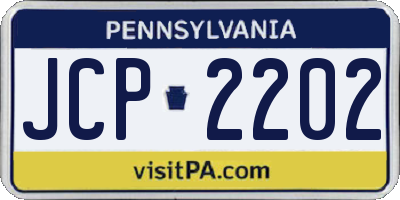PA license plate JCP2202