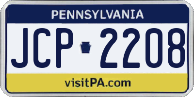 PA license plate JCP2208