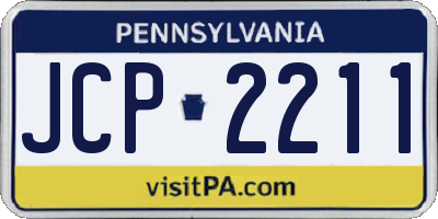 PA license plate JCP2211