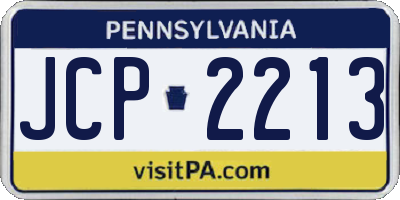 PA license plate JCP2213