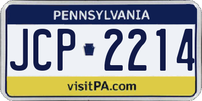 PA license plate JCP2214