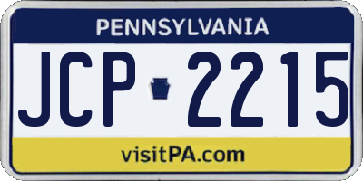 PA license plate JCP2215