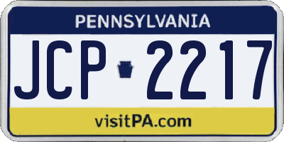 PA license plate JCP2217