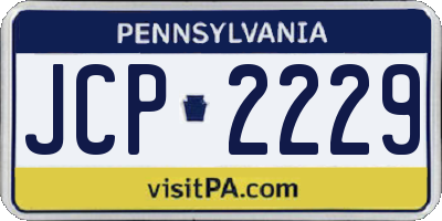 PA license plate JCP2229